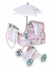 DeCuevas Коляска с сумкой Романтик, розовая, 65 см. (Decuevas Toys, 85030) DeCuevas Коляска с сумкой Романтик, розовая, 65 см. (Decuevas Toys, 85030)